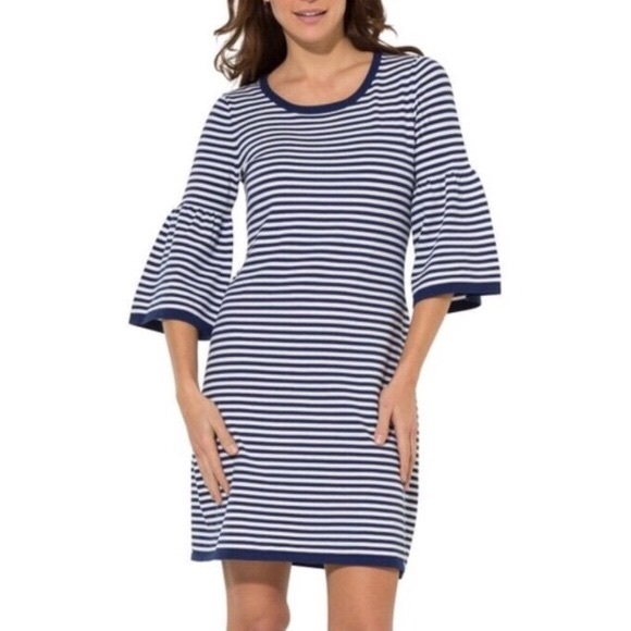 Sail to Sable Dresses & Skirts - Sail to Sable Striped Peplum Dress
